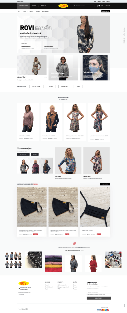 clothes eshop website design mockup 2