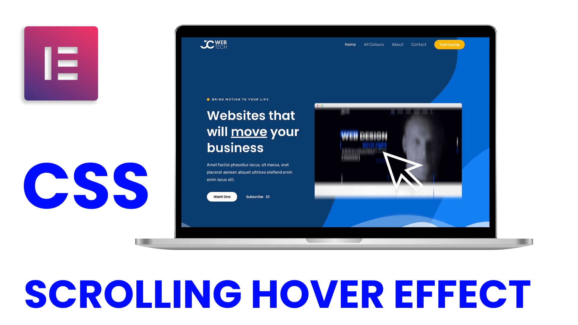 CSS Scroll On Hover Animation Effect In Elementor ❱❱ 𝗝𝗖𝘄𝗲𝗯.𝗧𝗘𝗖𝗛