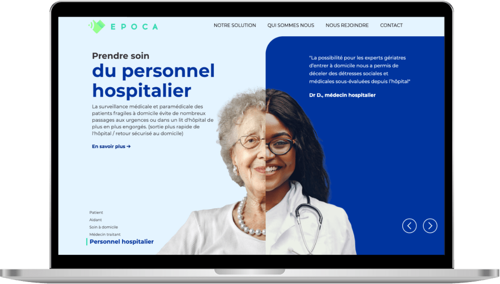 Epoca.health website design