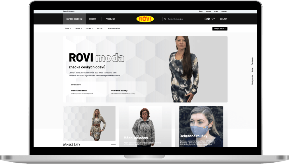 ROVImoda e-shop website design