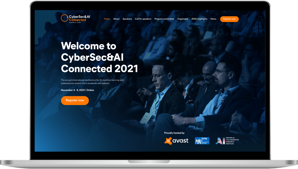 Avast CyberSec conference website design
