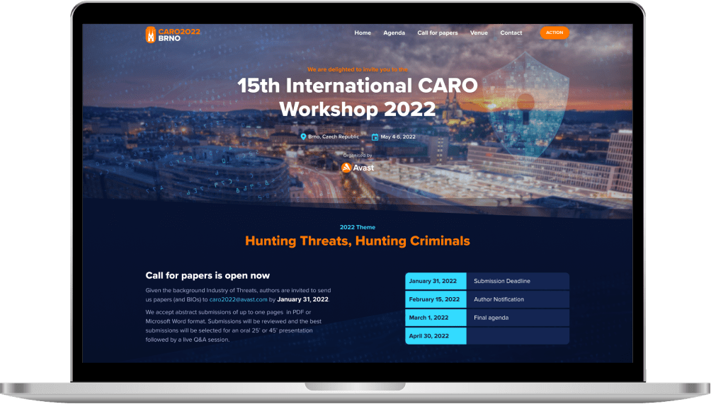 CARO2022 Workshop website design