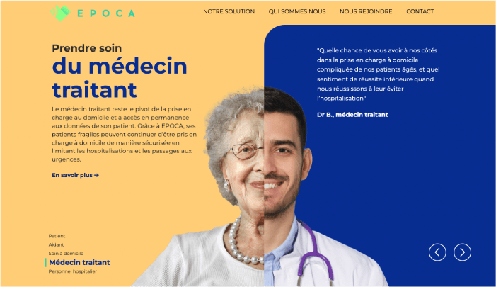 Epoca.health 2 Epoca.health custom hero section design